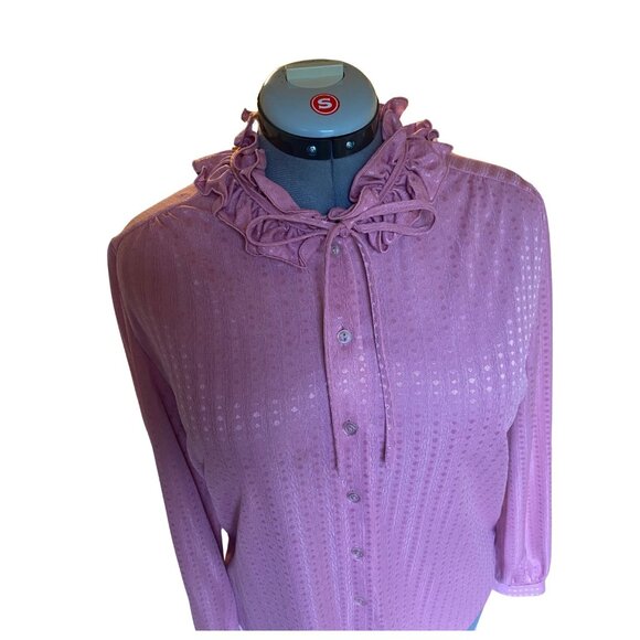 Vintage D’Allaird’s pink bow front blouse - Picture 3 of 12